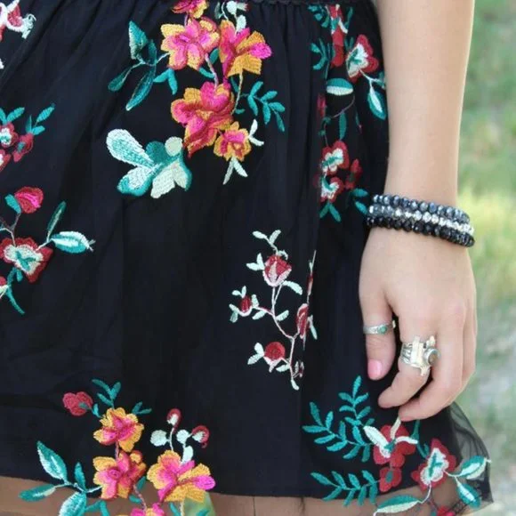 CrazyTrain - Floral Fleek Skirt - Picture 3 of 3